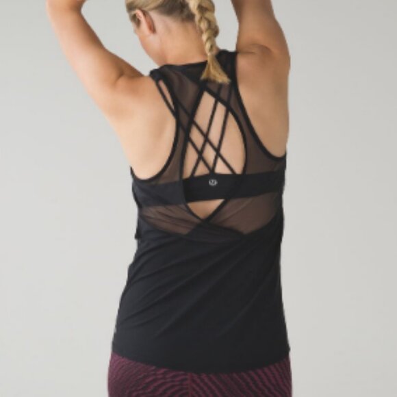 Lululemon Tranquil Tank Black 4 - Picture 1 of 8